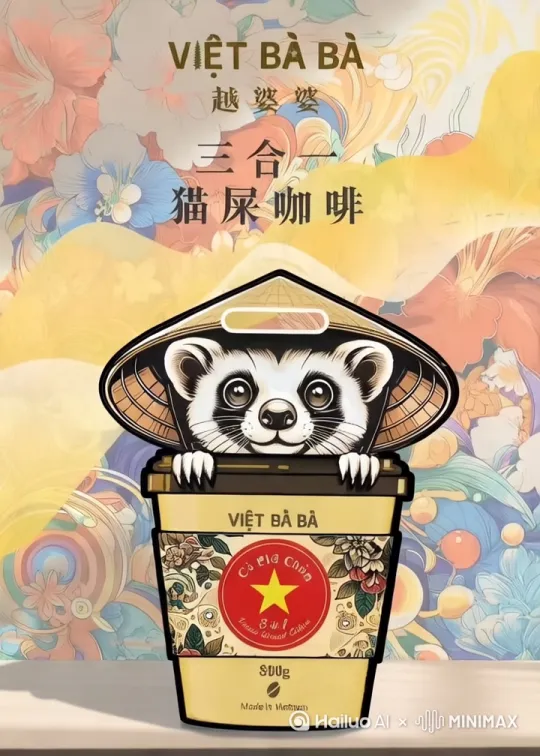 越南猫皇金咖啡 by Hailuo AI Video Generator