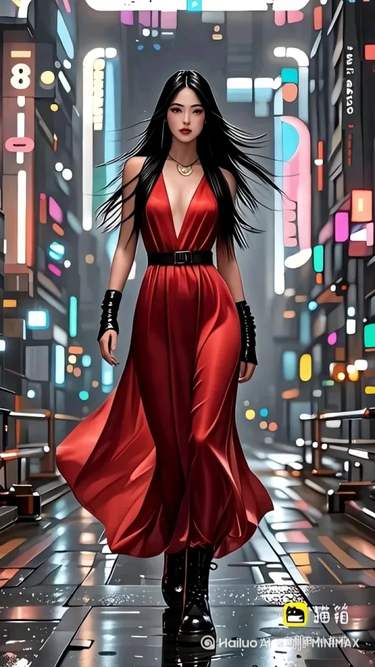 让美女走几步 by Hailuo AI Video Generator