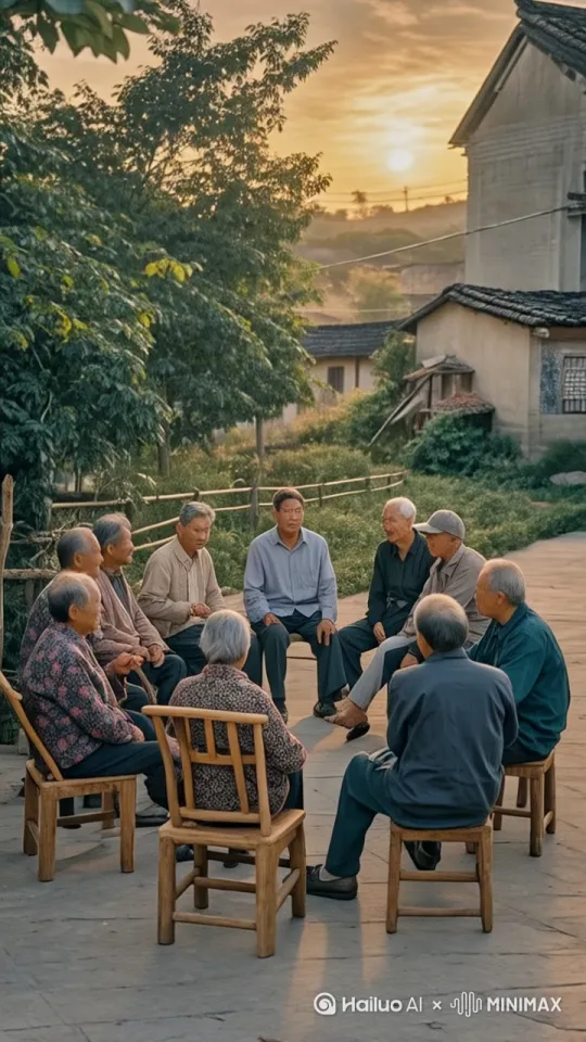 拿着剑切磋武艺，闪电打雷，然后爆炸，在坐的人骑着摩托逃跑， by Hailuo AI Video Generator