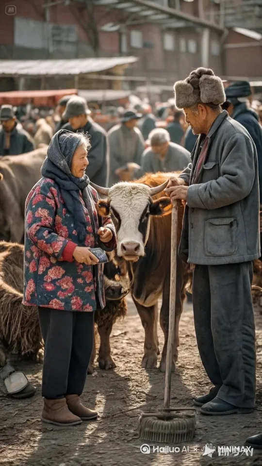 镜头移动，动态跟随，展现两个人史诗般的激烈打斗场面，两个人正在进行惊心动魄的中国功夫对决。左边的人右脚轻点地面，身体如旋风般旋转，左腿高高抬起，以一记凌厉的侧踢攻向对手的头部，速度极快。右边的人一个前滚翻躲开，起身时双腿连环踢出，腿影重重，令人眼花缭乱。两人的招式变化无穷，身影在环境中快速移动，忽左忽右，地面灰尘四起，展现出中国功夫的博大精深。周围的人欢呼雀跃、拍手叫好。 by Hailuo AI Video Generator