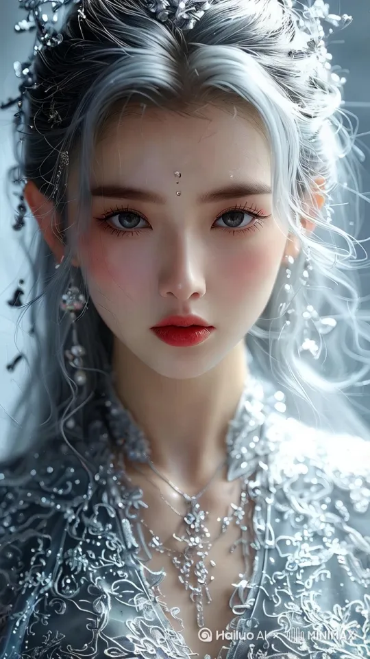 女人流出眼泪[左移,推进,右摇] by Hailuo AI Video Generator