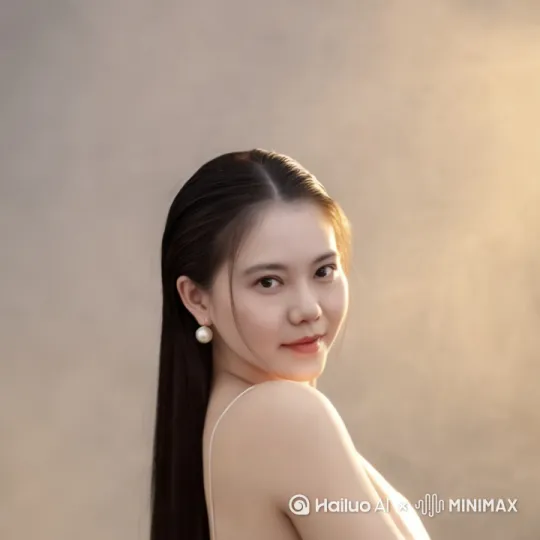 回眸一笑百媚生，镜头由远推进，大师级写真细腻 by Hailuo AI Video Generator