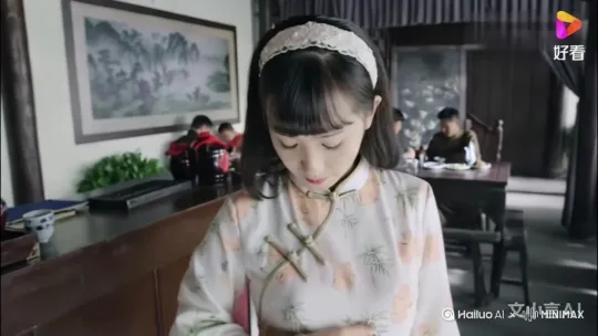 穿着白色旗袍女孩脱 by Hailuo AI Video Generator