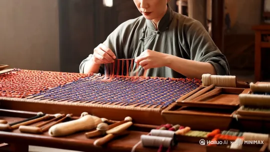 自动化编织中国结 by Hailuo AI Video Generator