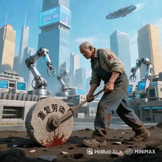[左移,推进,右摇]主体行走，背景自运动然 by Hailuo AI Video Generator