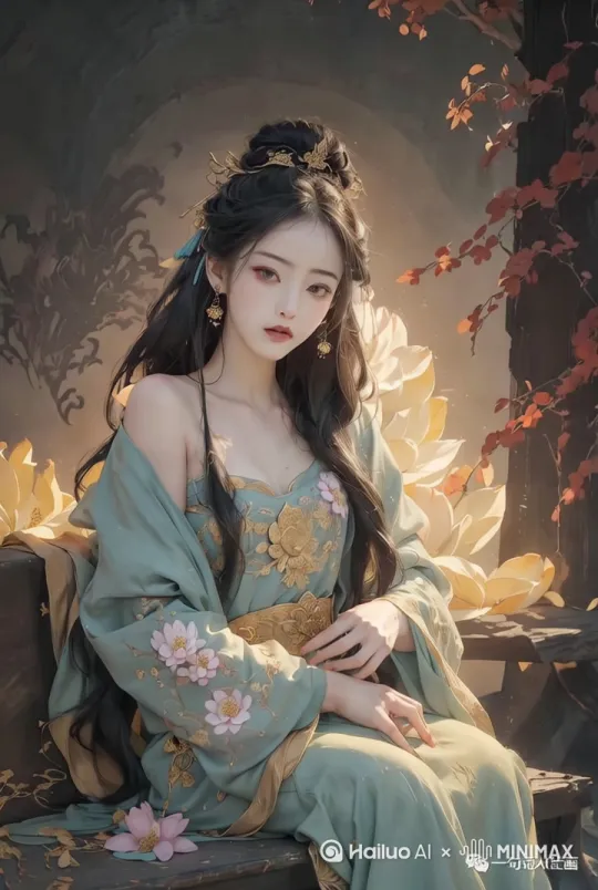 跳舞，流光溢彩，衣诀飘飘，潇洒飘逸，曲线优美，脸部不变形，极致细节，[左移,推进,右摇] by Hailuo AI Video Generator