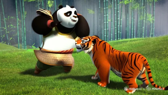 熊猫大侠熊猫大战老虎小猪跳舞 by Hailuo AI Video Generator