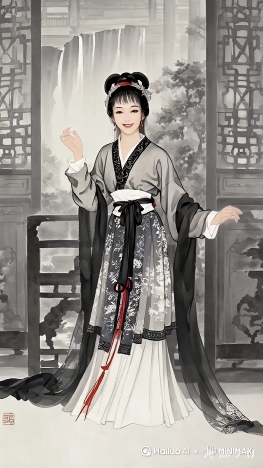 画面中人物舞蹈，肢体活动，嘴巴活动，有眼神动作，全身细节保留，画面风格保留，画面由远及近 by Hailuo AI Video Generator