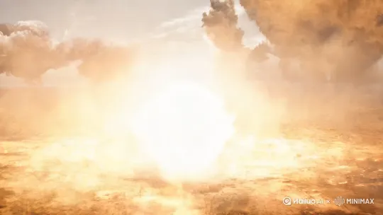 一枚核弹爆炸了。地球上将无生物可以生成 by Hailuo AI Video Generator