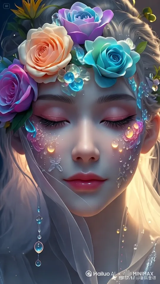 镜头缓慢前推，女孩缓慢的转头，眨眨眼。画面主体动态呈现，动作自然流畅，融合，过程丝滑而匀速，符合逻辑，极致细节，镜头跟拍，超真实动态捕捉，不模糊，高质量，没有瑕疵。 by Hailuo AI Video Generator