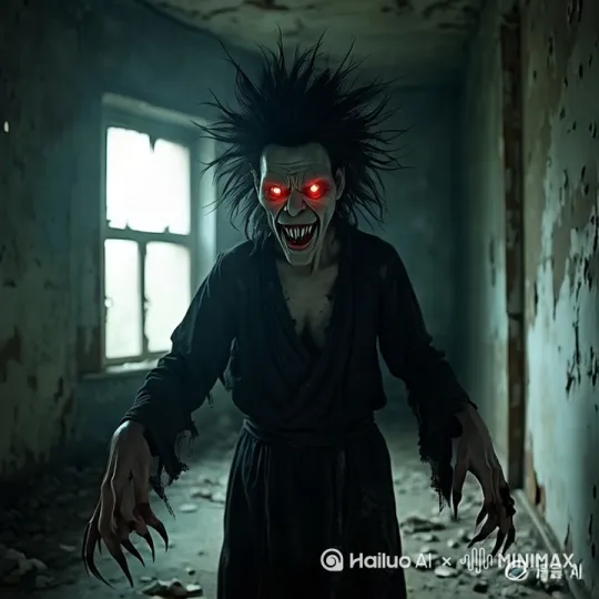他吃了一个狗屎，然后被一群狗给咬了，被手榴弹给炸了，他突然变成怪物，直接把房屋给摧毁了，然后突然变大，把地球也给摧毁了，地球瞬间四分五裂 by Hailuo AI Video Generator