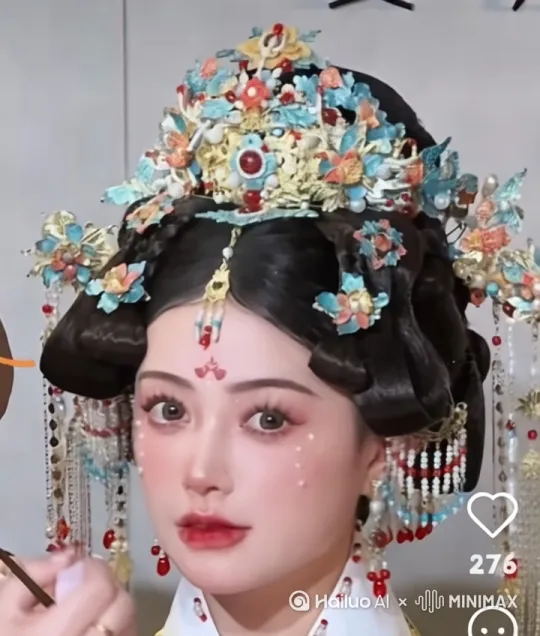 我帮新娘化妆汉服化妆视频，突出引流 by Hailuo AI Video Generator