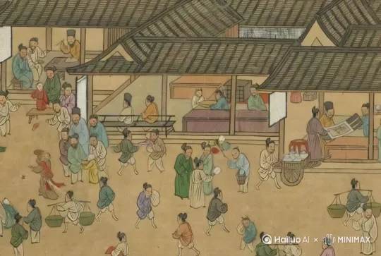 固定镜头，让画面人物动起来，做日常生活 by Hailuo AI Video Generator