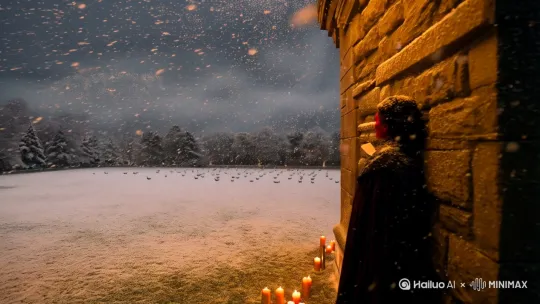 《烬雪辞》  
（主歌1）  
长夜未央 烛影摇红妆，  
独倚西楼 望断雁几行。  
墨染尺素 字字皆惆怅，  
风起时 吹散旧时光。  
（副歌）  
烬雪落庭廊 一寸一心凉，  
曾许白头诺 怎奈各天荒。  
若相思可量 应比秋水长，  
恨只恨 相逢是梦一场。  
（主歌2）  
青丝渐霜 菱花映苍茫，  
酒入愁肠 化作泪千行。  
曲终人散 余音绕空梁，  
再回首 何处觅君郎？  
（副歌）  
烬雪覆过往 一步一断肠，  
纵有丹青手 难画旧模样。  
若轮回可偿 愿君莫相忘，  
叹只叹 情深不寿难偿。  
（尾声）  
烬雪茫茫 湮没来时巷，  
惟余梅香 似你袖底芳。 by Hailuo AI Video Generator