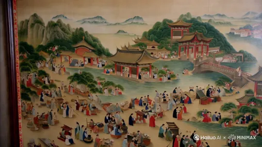 清明上河图全貌！ by Hailuo AI Video Generator