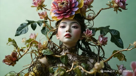 模特的服装展示以及走秀 by Hailuo AI Video Generator