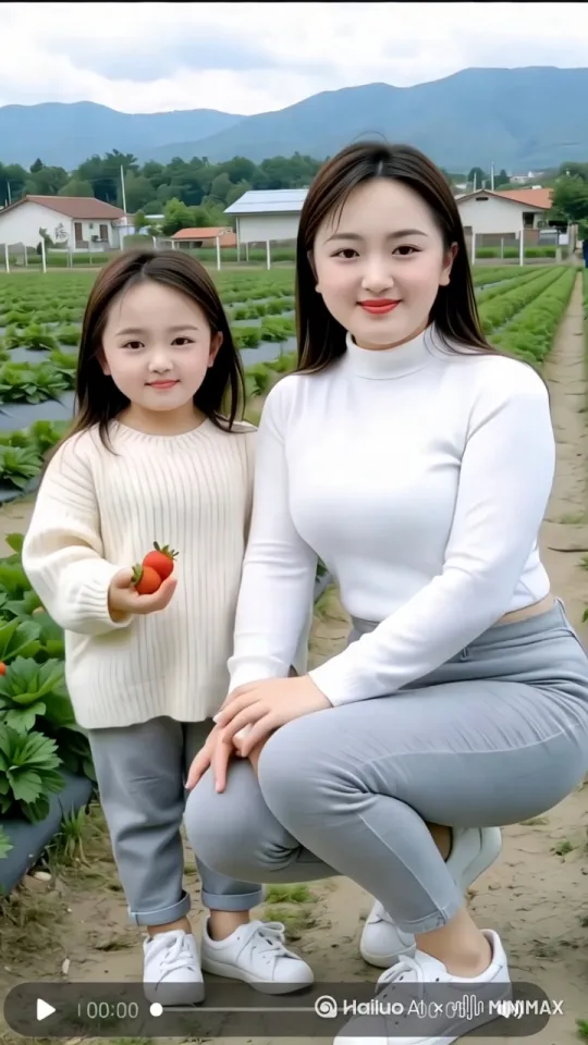 在一条平平无奇、尘土飞扬的路边，烈日高悬，烤得地面滚烫。一位妆容精致的美女，身着闪耀着金属光泽的奇异连体衣，头发如蛇般扭动着，每一根“发蛇”都吐着信子。她身旁站着女儿，这孩子竟长着一颗巨大的鱼头，身体却是人类小女孩的模样，穿着一件满是星星图案的蓬蓬裙。
 
美女嘴唇如机械开合般快速抖动，发出一连串类似外星语的奇特声音，手在空中胡乱比划，时而做出夸张的拥抱姿势，时而又像在驱赶无形之物。鱼头女儿则用那大大的鱼嘴“咕噜咕噜”地回应，喷出一串串七彩泡泡，泡泡飘在空中并不破碎，反而组成了各种荒诞的符号。
 
这时，一辆车身长满鲜花的汽车缓缓驶过，车里坐着一群穿着西装的兔子，它们正拿着胡萝卜当麦克风，大声唱着跑调的摇滚歌曲。路边的树木也开始疯狂舞动枝干，仿佛在为这场荒诞的对话伴舞。 专业的构图，达芬奇大师级调色。 by Hailuo AI Video Generator