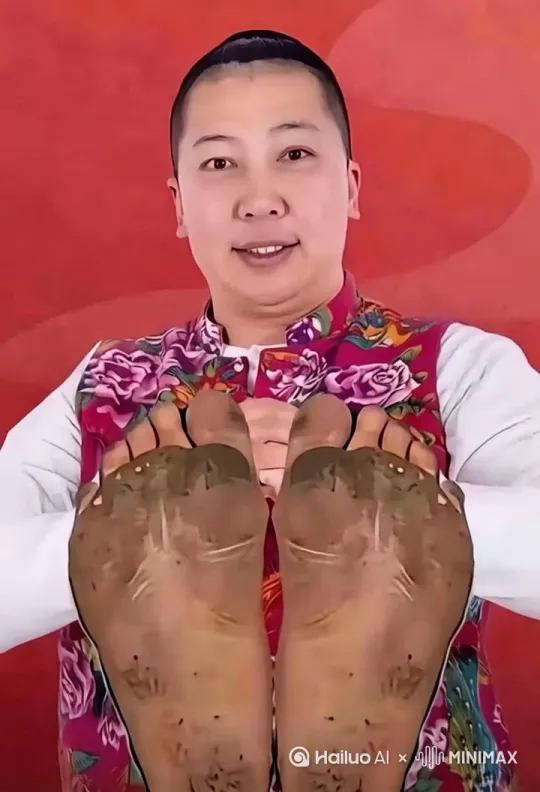 脚掌上不停冒着绿色的恶臭脚气 by Hailuo AI Video Generator