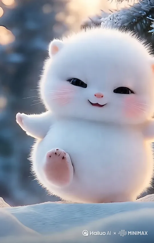 把图中小猫变成兔子，开口说话。 by Hailuo AI Video Generator