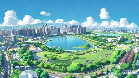 生成宫奇峻吉卜力风格动漫视频，有画舫在水中游，[左移,推进,右摇] by Hailuo AI Video Generator
