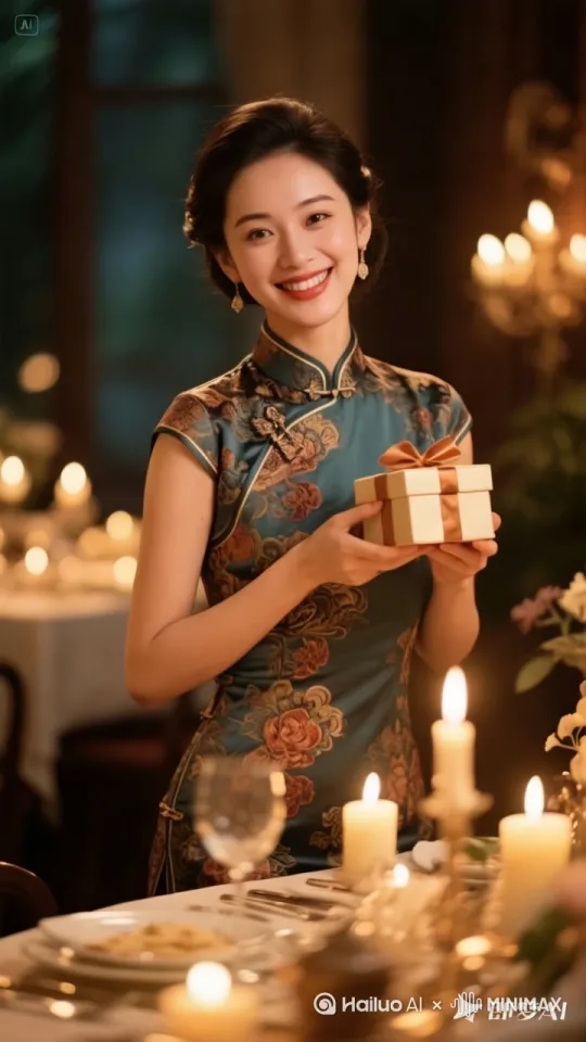动起来。拥抱。走动。手动。脚动，捂脸笑，扭头，仰头[左移,上升] by Hailuo AI Video Generator