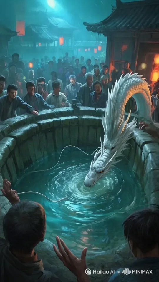 龙旋转跳跃，跳水里 by Hailuo AI Video Generator