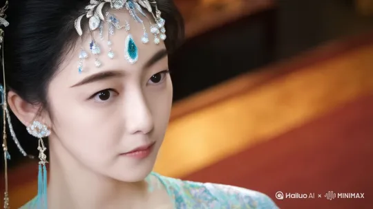 生成这个美女穿新中试服装，模特走秀视频 by Hailuo AI Video Generator