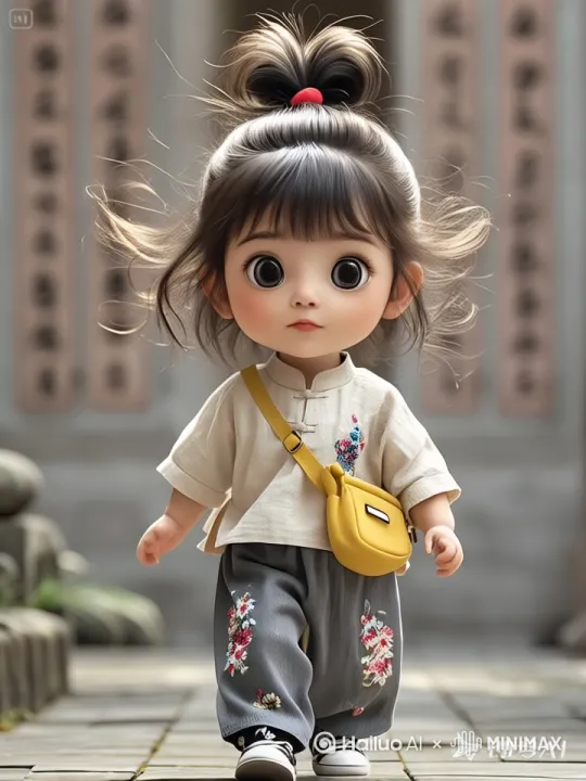 小女孩跳起了科目三舞蹈，动作高清自然 by Hailuo AI Video Generator