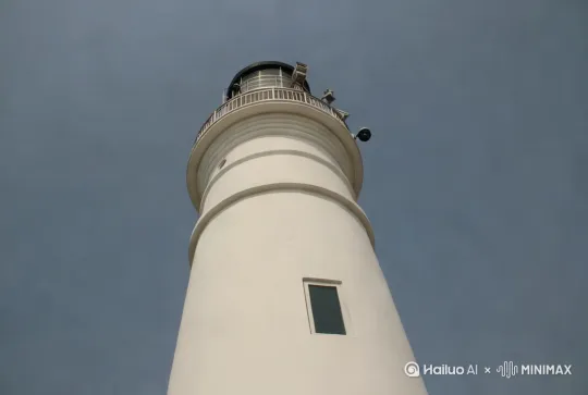 在海天之际，一座洁白的灯塔傲然矗立。它似沉默的守护者，于岁月洪流中岿然不动。每一道投射向远方的光芒，都是对漂泊者无声的召唤，在茫茫烟波里，点亮希望，指引归航。 by Hailuo AI Video Generator