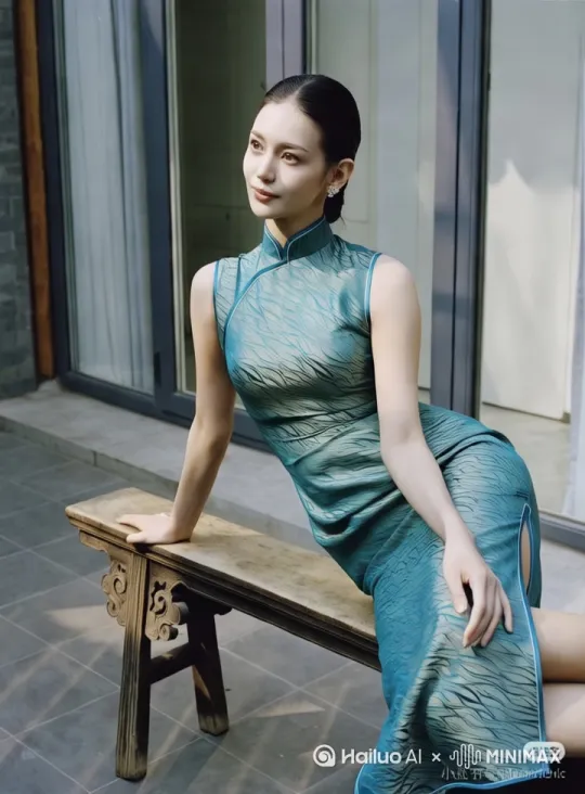 美女拍照摆姿[左移,推进,右摇] by Hailuo AI Video Generator