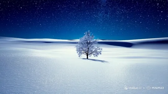 星空雪景 by Hailuo AI Video Generator