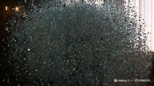 先是镜子碎裂特效接着淡化显现日常夫妻争吵场景 by Hailuo AI Video Generator