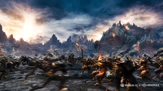 三千魔神大战。要炫酷场景 by Hailuo AI Video Generator
