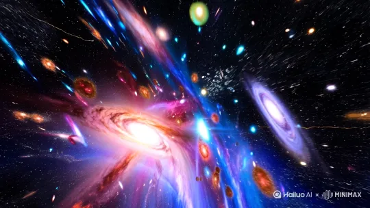 第一视角在宇宙翱翔 by Hailuo AI Video Generator