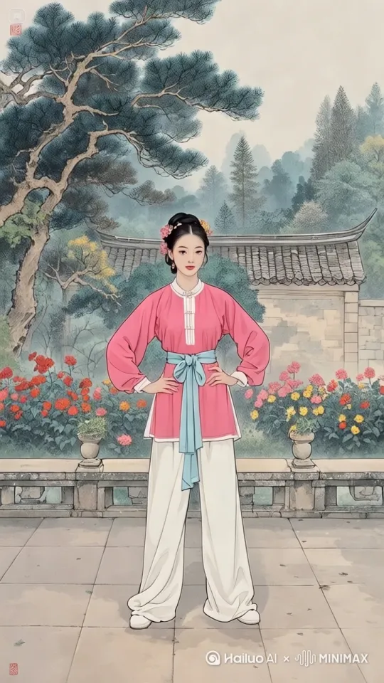 镜头移动，动态跟随，脖子扭扭，屁股扭扭。微风 by Hailuo AI Video Generator