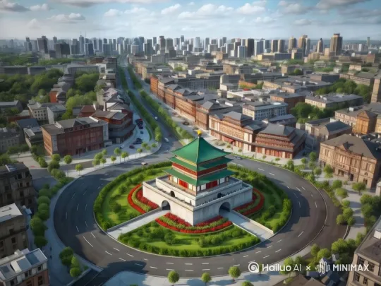 航拍镜头 [推进] by Hailuo AI Video Generator