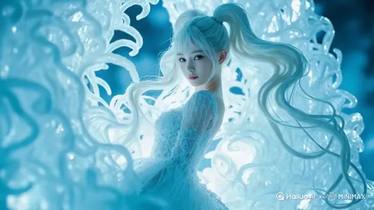 正在参观的少女 by Hailuo AI Video Generator