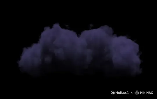 气体在飘在翻滚流动 by Hailuo AI Video Generator