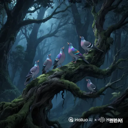 /鸟儿吵架 by Hailuo AI Video Generator