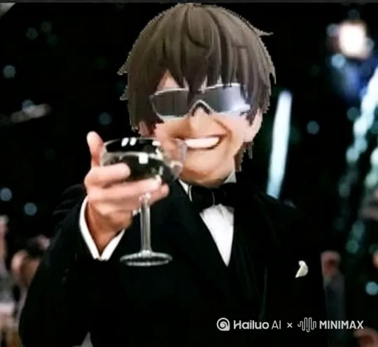 制作一个分析人举起手中酒杯喝酒的视频。 by Hailuo AI Video Generator