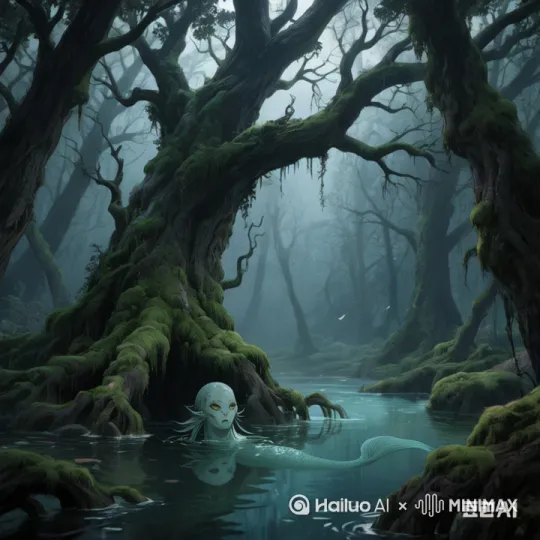 人鱼在水里向前游 by Hailuo AI Video Generator