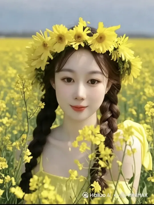 在花海里跳民族舞 by Hailuo AI Video Generator
