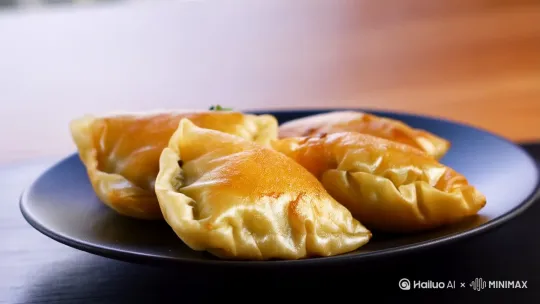 这是一份早餐食谱 包含以下食物：锅贴：
一种传统的中式面食 通常是将面皮包上馅料后
捏成细长条饺子状
放入平底锅中煎至底部金黄酥脆
这里的锅贴用了20克玉米面和40克面粉制作面皮
煮鸡蛋：将鸡蛋带壳直接水煮而成的食品
此份煮鸡蛋使用了50克鸡蛋
鸡蛋富含优质蛋白质
脂肪 维生素和铁 钙 钾等人体所需要的矿物质
无糖豆浆：以大豆为主要原料
经过研磨 煮沸等工艺制成的饮品
未添加糖分 这份豆浆的量为300毫升
豆浆含有丰富的植物蛋白和磷脂
还含有维生素B1 B2和烟酸以及铁 钙等矿物质
萝卜蘸酱：把萝卜切成合适的形状 搭配酱料食用
这里用的是50克白萝卜
白萝卜富含维生素C 膳食纤维等营养成分
具有一定的营养价值 by Hailuo AI Video Generator