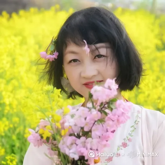 开满樱花的街道，春天的气息，阳光明媚，使用柔和的蓝调光线，右环移运镜 by Hailuo AI Video Generator