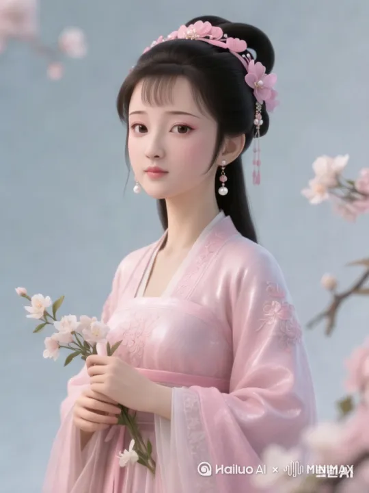 女孩面露笑容，心情愉快 by Hailuo AI Video Generator