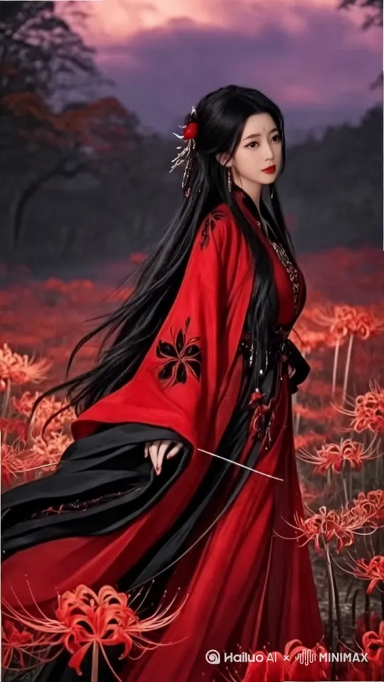 镜头平移，放大人物，图中的女生转过头，正对镜头，微笑，穿上婚纱 by Hailuo AI Video Generator