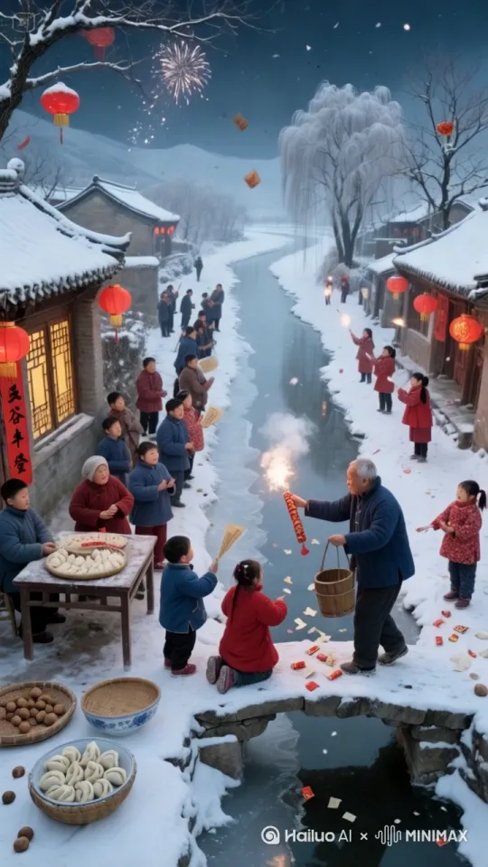人物动起来，雪花飘起来 by Hailuo AI Video Generator