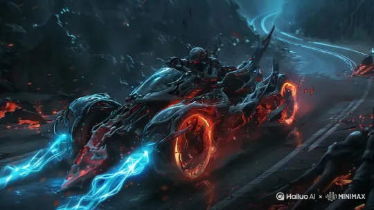 飞驰电闪的开车 by Hailuo AI Video Generator