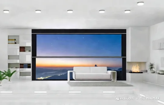 镜头推进，从室内到室外，窗外风景一览无余 by Hailuo AI Video Generator