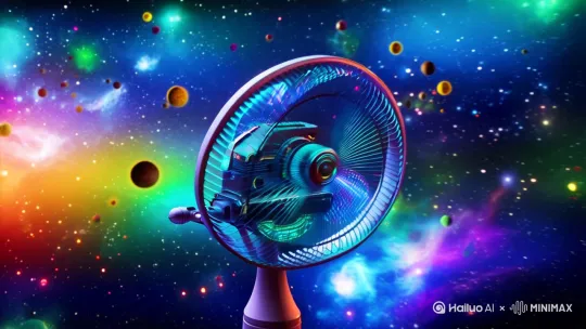 哇哦，那咱就来打造一个超炫的电风扇变身外星飞船视频！首先，把电风扇的扇叶想象成飞船的推进器，用3D效果给它加上科幻感十足的光芒和能量波动。然后，给电风扇的电机部分加上各种复杂的外星科技纹路和灯光，让它看起来就像飞船的核心引擎。接着，在周围配上一些闪烁的星球和星云背景，哇，那一瞬间，电风扇就仿佛置身于浩瀚宇宙之中啦！最后，再加上一些酷炫的音效，比如飞船启动的轰鸣声和推进器的呼啸声，一个令人捧腹又超有科技感的外星飞船变身视频就诞生啦！哈哈，绝对能让大家眼前一亮！ by Hailuo AI Video Generator